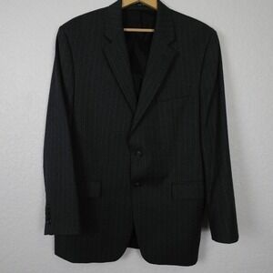 Lauren Ralph Lauren Men Charcoal Pinstripe Wool Blend Suit Blazer Jacket 42R